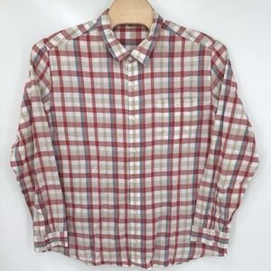 Toad&Co Shirt Mens XXL Red Cuba Libre LS Button Down Plaid Long Sleeve T2252402‎